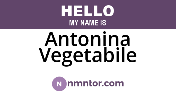 Antonina Vegetabile