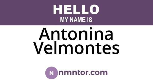 Antonina Velmontes