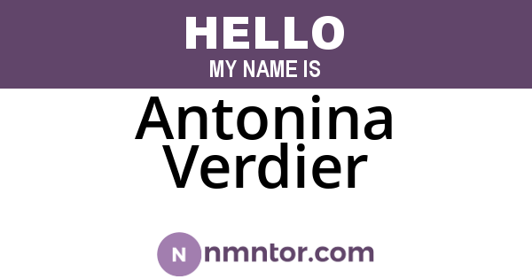 Antonina Verdier