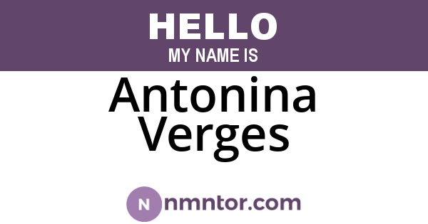 Antonina Verges