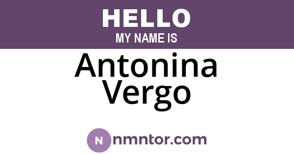 Antonina Vergo