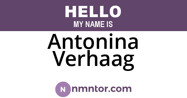 Antonina Verhaag
