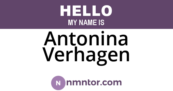 Antonina Verhagen