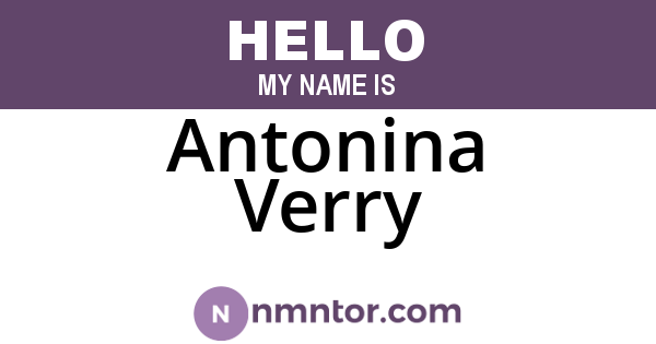 Antonina Verry