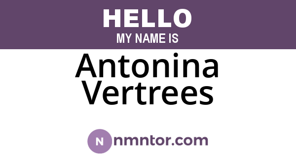 Antonina Vertrees