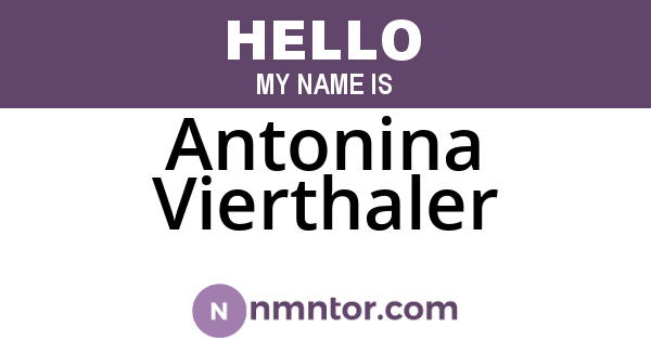 Antonina Vierthaler
