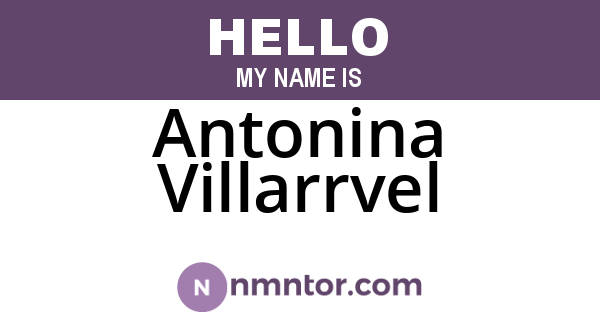 Antonina Villarrvel