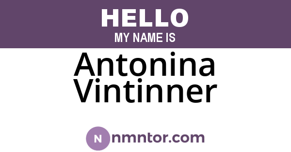 Antonina Vintinner