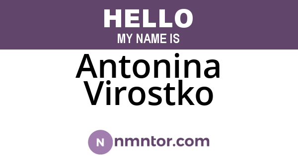 Antonina Virostko
