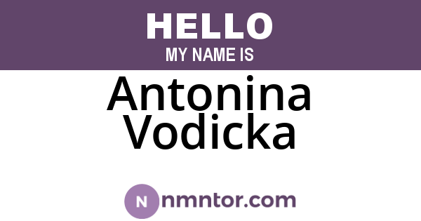 Antonina Vodicka