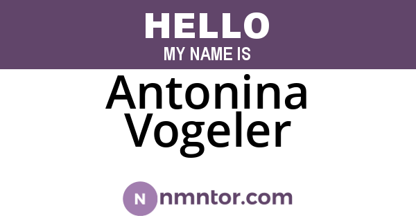 Antonina Vogeler