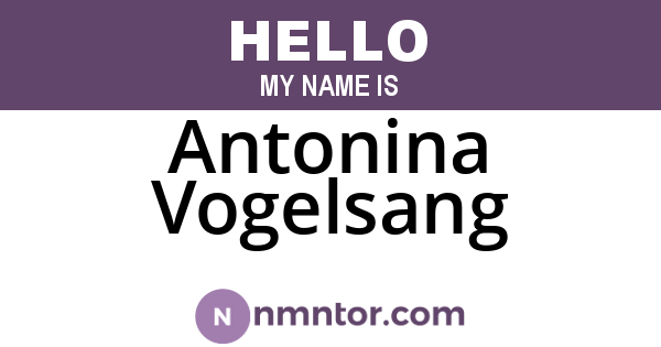 Antonina Vogelsang