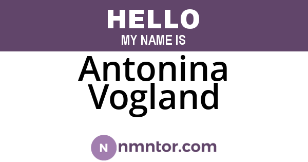 Antonina Vogland