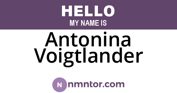Antonina Voigtlander