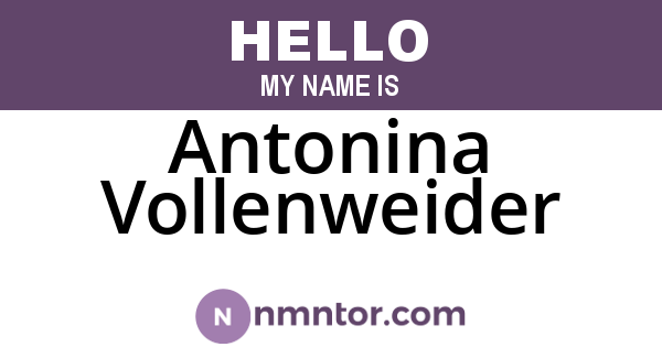 Antonina Vollenweider