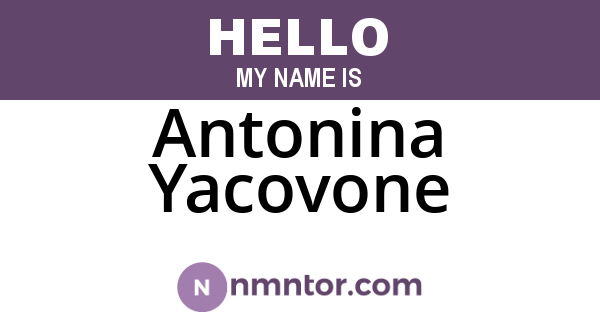 Antonina Yacovone