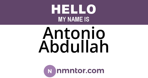 Antonio Abdullah