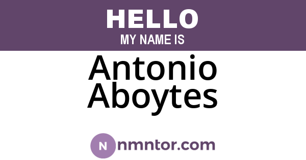 Antonio Aboytes