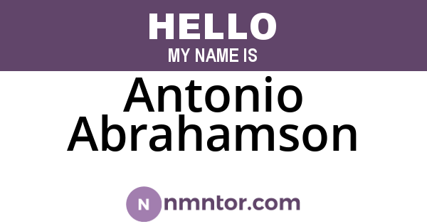 Antonio Abrahamson