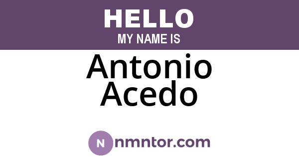 Antonio Acedo
