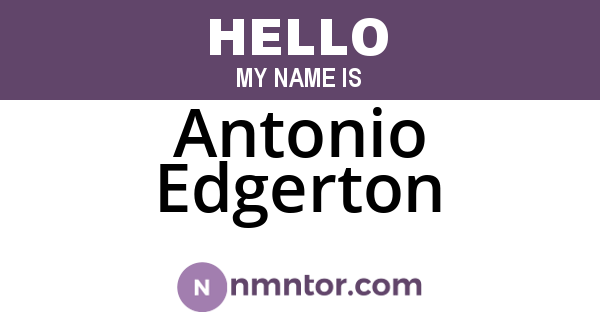 Antonio Edgerton