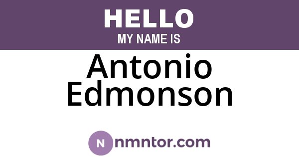 Antonio Edmonson