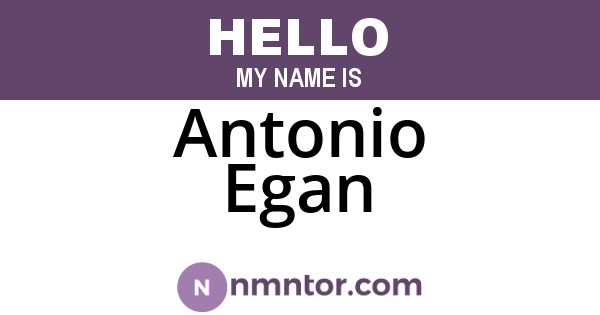Antonio Egan