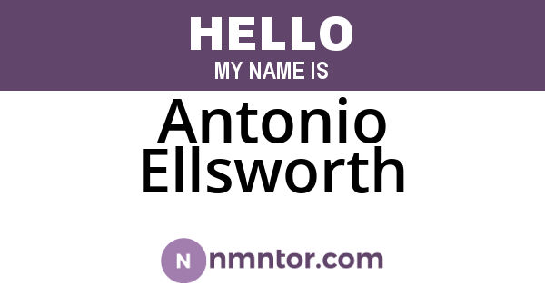 Antonio Ellsworth