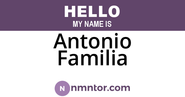 Antonio Familia
