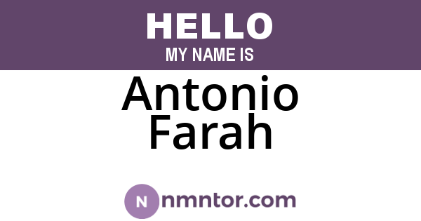 Antonio Farah