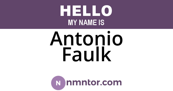 Antonio Faulk