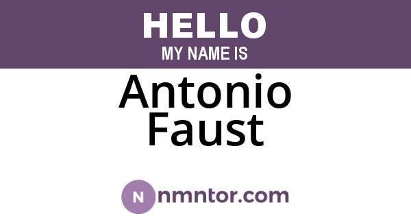 Antonio Faust