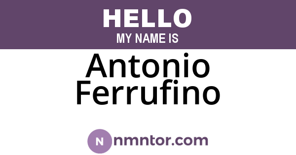 Antonio Ferrufino