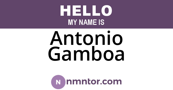 Antonio Gamboa