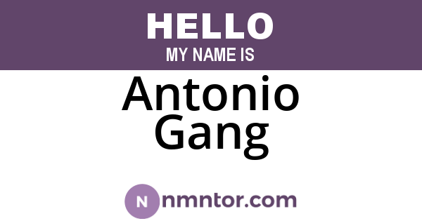 Antonio Gang