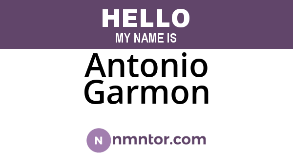 Antonio Garmon
