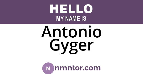 Antonio Gyger