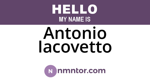Antonio Iacovetto