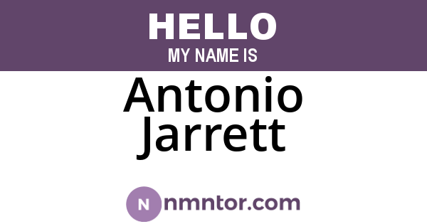 Antonio Jarrett