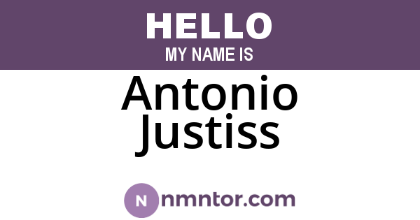 Antonio Justiss