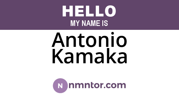 Antonio Kamaka