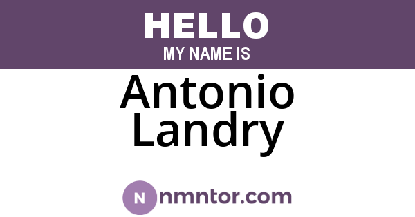 Antonio Landry