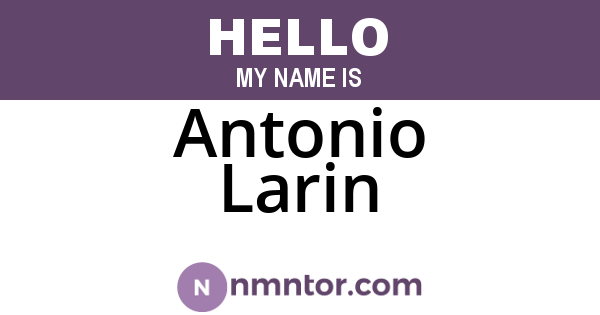Antonio Larin
