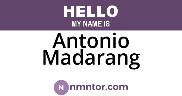 Antonio Madarang