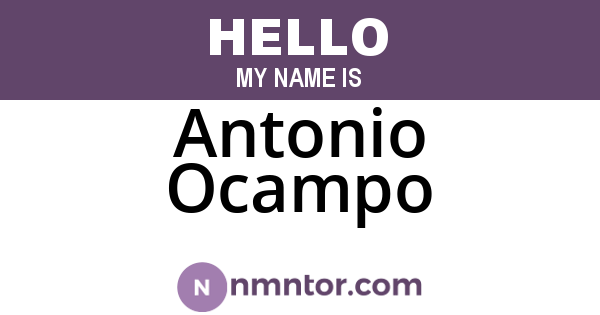 Antonio Ocampo