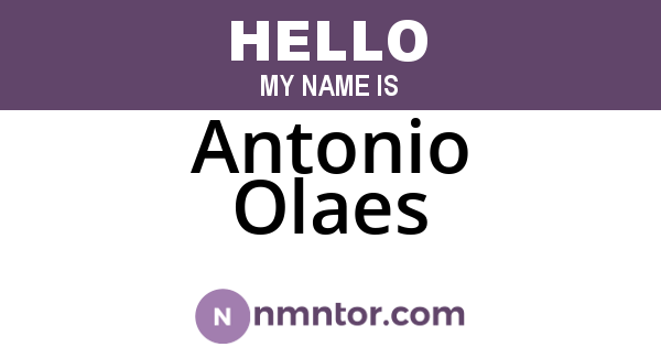 Antonio Olaes
