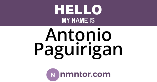 Antonio Paguirigan