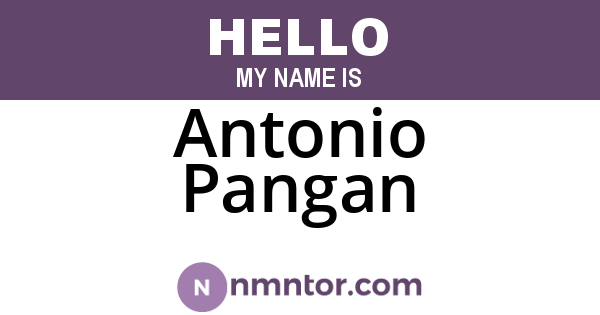 Antonio Pangan