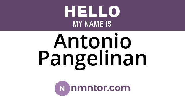 Antonio Pangelinan