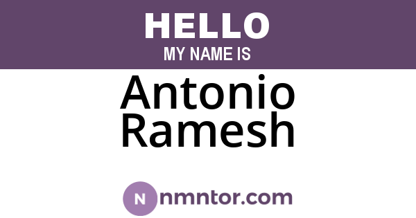 Antonio Ramesh